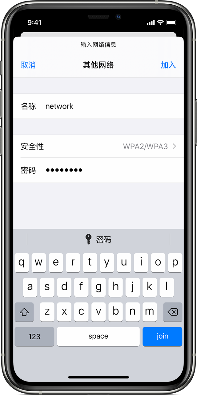 九所镇苹果手机维修分享如何在 iPhone 上连接到隐藏的无线局域网 